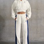 Wide Leg Sweatpants in White - Image 6