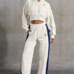 Wide Leg Sweatpants in White - Image 7