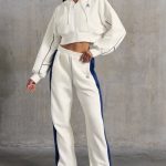 Wide Leg Sweatpants in White - Image 8
