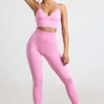 High-Waist Define Luxe Leggings in Bubblegum Pink