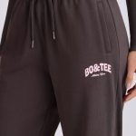 Mid-Rise Wide-Leg Joggers in Charcoal Grey - Image 4