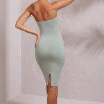 Bandeau Midi Dress in Green - Image 2