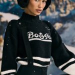 Cropped Chunky-Knit Turtleneck Jumper in Black - Image 9