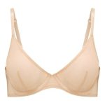 Soft Mesh Single Layer Underwired Bra in Beige - Image 2