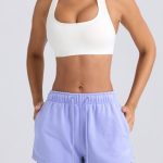 Mid-Rise Sweat Shorts in Periwinkle - Image 5