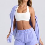 Mid-Rise Sweat Shorts in Periwinkle - Image 7