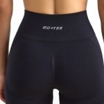 Define Luxe High Waist Mini Shorts in Jet Black - Image 4