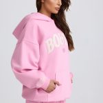 Oversized Hoodie in Baby Pink - Image 3
