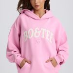 Oversized Hoodie in Baby Pink - Image 8
