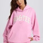Oversized Hoodie in Baby Pink - Image 9