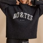Oversized Knit Jumper in Charcoal Marl - Image 5