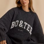 Oversized Knit Jumper in Charcoal Marl - Image 6