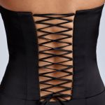 Lace-Up Corset Mini Dress in Black - Image 4