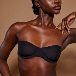 Soft Mesh Strapless Bra in Black
