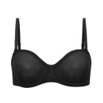 Soft Mesh Strapless Bra in Black - Image 2