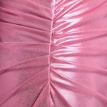 Draped Metallic Jersey Maxi Dress in Rose Pink - Image 4