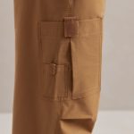 Wide Leg Cargo Trousers in Tan - Image 5