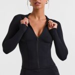 Soft Active Zip-Up Jacket in Black - Image 8