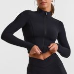 Soft Active Zip-Up Jacket in Black - Image 10