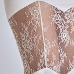 Lace Panel Fishtail Gown Skirt in Ivory - Image 4