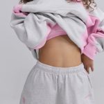 Elasticated Mini Shorts in Grey Marl