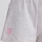 Elasticated Mini Shorts in Grey Marl - Image 4