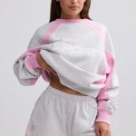 Elasticated Mini Shorts in Grey Marl - Image 8
