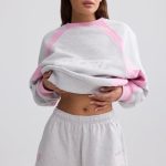 Elasticated Mini Shorts in Grey Marl - Image 9
