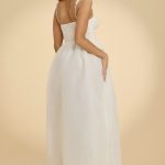 Corset Organza Maxi Dress in White - Image 2