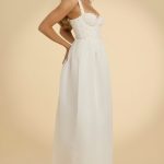 Corset Organza Maxi Dress in White - Image 3