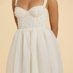 Corset Organza Maxi Dress in White - Image 4