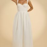 Corset Organza Maxi Dress in White - Image 8