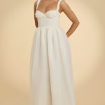 Corset Organza Maxi Dress in White - Image 9