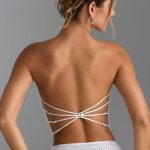 Embellished Strap-Detail Top in White - Image 2