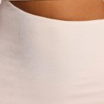 Textured Jersey Cut-Out A-Line Mini Dress in Ivory - Image 6
