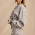Mid-Rise Knit Mini Shorts in Ice Marl - Image 3