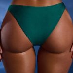 Bead-Embellished High-Leg Cheeky Bikini Bottoms in Jade Green - Image 6