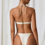 Pearl-Detail Cheeky Bikini Bottoms in Pearl White - Image 2