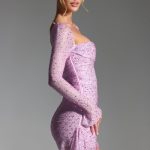 Embellished Draped Cowl-Neck Mini Dress in Peony Pink - Image 3