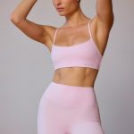 Cross-Back Sports Bra in Soft Pink - Image 4