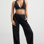 Petite High-Waist Straight-Leg Joggers in Black - Image 7
