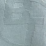 Cropped Zip-Up Chunky Knit Hoodie in Dusty Teal - Image 4
