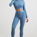 Petite High-Waist Leggings in Steel Blue - Image 7