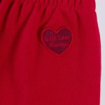 Mid-Rise Wide-Leg Joggers in Hot Red - Image 5