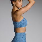 Embellished One Shoulder Top in Smokey Blue - Image 3