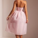 Embellished Corset Tulle Skirt Midi Dress in Blush - Image 2