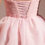 Embellished Corset Tulle Skirt Midi Dress in Blush - Image 5