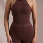 Ribbed-Knit Shorts in Espresso - Image 4