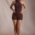 Ribbed-Knit Shorts in Espresso - Image 5