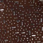 Sheer Embellished V Waist Mini Skirt in Deep Cocoa - Image 4